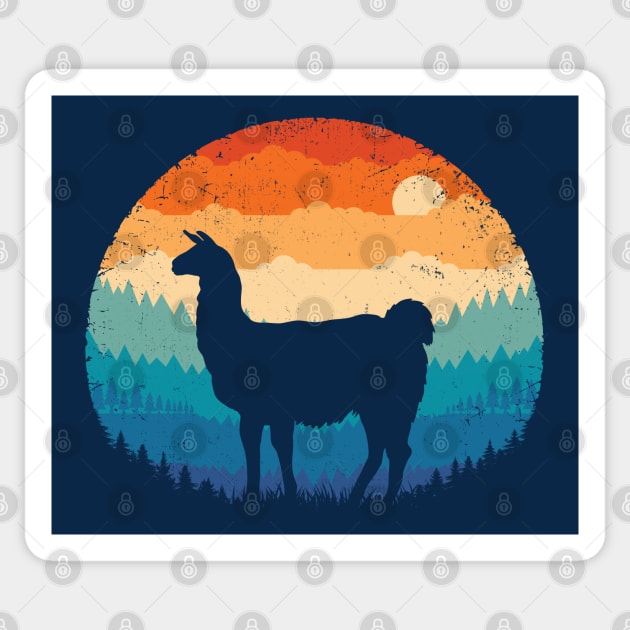 Retro Alpaca Sticker by TigerTom